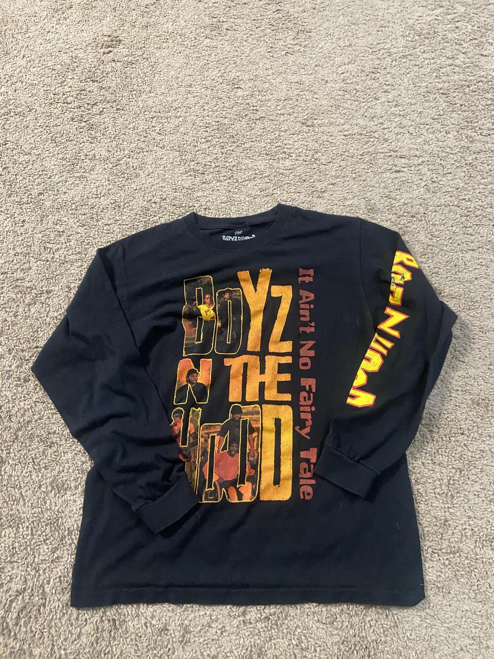 Boyz N The Hood Shirt Mens Medium Black Crewneck Long Sleeve Graphic Movie Tee